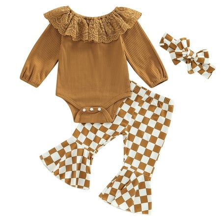 Calsunbaby Newborn Baby Girls 3Pc Clothes Suit Infant Ribbed Romper Tops and Flared Pants with Headband Outfits Set 12-18 Months
Calsunbaby Newborn Baby Girls 3Pc Clothes Suit Infant Ribbed Romper Tops and Flared Pants with Headband Outfits Set 12-18 Months