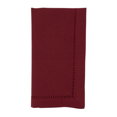 SARO 20 in. Square Classic Hemstitch Border Dinner Napkin Burgundy - Set of 12
SARO 20 in. Square Classic Hemstitch Border Dinner Napkin Burgundy - Set of 12