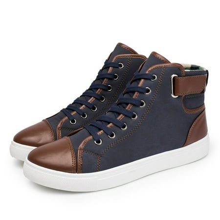 Fashion Men Casual High Top Sneakers Shoes Oxfords Leather Shoes Lace-up Autumn Winter Without Velvet
Fashion Men Casual High Top Sneakers Shoes Oxfords Leather Shoes Lace-up Autumn Winter Without Velvet