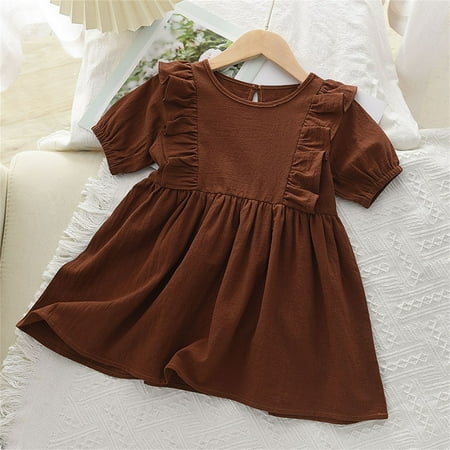 Huilaibazo Girls Dress Toddler Kids Baby Girls Solid Dress Short Sleeve A Line Ruffle Summer Sundress Princess Dresses
Huilaibazo Girls Dress Toddler Kids Baby Girls Solid Dress Short Sleeve A Line Ruffle Summer Sundress Princess Dresses