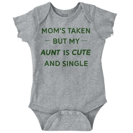 Single Aunts Funny Cute Niece Nephew Romper Boys or Girls Infant Baby Brisco Brands 12M
Single Aunts Funny Cute Niece Nephew Romper Boys or Girls Infant Baby Brisco Brands 12M
