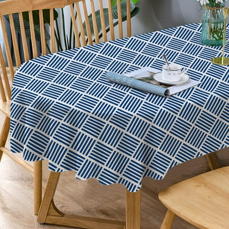 Oval Tablecloth Blue Striped Tablecloth Modern Oval Tablecloth Geometric Tablecloth Indoor/Outdoor Waterproof Wrinkle Free Durable Tablecloth for Oval Tables 60 X 84 Inch
Oval Tablecloth Blue Striped Tablecloth Modern Oval Tablecloth Geometric Tablecloth Indoor/Outdoor Waterproof Wrinkle Free Durable Tablecloth for Oval Tables 60 X 84 Inch