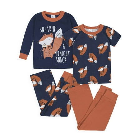 Gerber Baby & Toddler Boy Snug Fit Cotton Pajamas 4pc Set (12M - 5T)