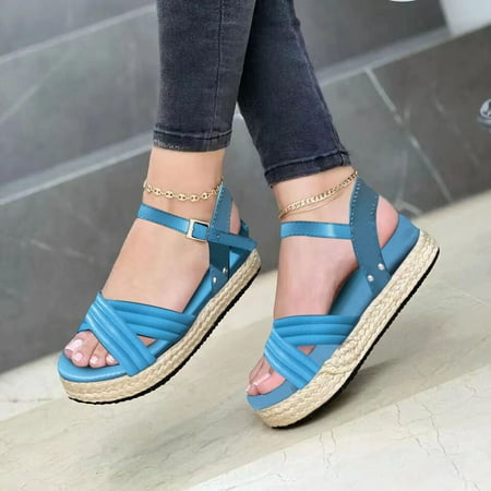 Women Shoes Fashion Women s Casual Shoes Breathable Thick-soled Wedges Leisure Sandals Blue 7
Women Shoes Fashion Women s Casual Shoes Breathable Thick-soled Wedges Leisure Sandals Blue 7