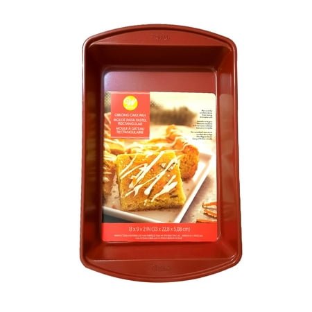 Red Oblong Pan Wilton Non Stick 13 x 9 x 2 Christmas Valentines