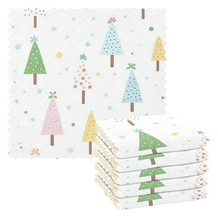 6 Pack Kitchen Dish Towels 11 Inch x 11 Inch Reusable Cleaning Cloths for Washing Dishes Dish Cloths for Drying Dishes Colorful Cartoon Trees
6 Pack Kitchen Dish Towels 11 Inch x 11 Inch Reusable Cleaning Cloths for Washing Dishes Dish Cloths for Drying Dishes Colorful Cartoon Trees
