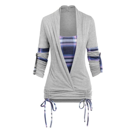 SBYOJLPB Waist Cinchers Fashion Women s Casual Long Sleeve Ladies Patchwork Plaid Print Cinched T-shirt Tops Gray 12(XXL)
SBYOJLPB Waist Cinchers Fashion Women s Casual Long Sleeve Ladies Patchwork Plaid Print Cinched T-shirt Tops Gray 12(XXL)