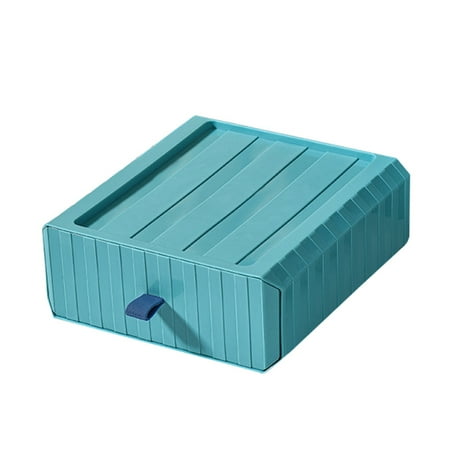 Desktop Drawer Storage Box Stackable Dustproof Case For Great Gifts Lake Blue