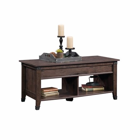 Sauder Carson Forge Lift Top Coffee Table In Coffee Oak Walmart Canada