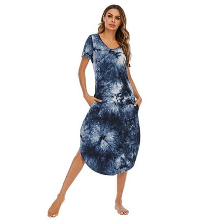 Women s Nightshirt Short Sleeve Loungewear Plus Size Nightgown V-Neck Sleepwear Pajama Dress S-3XL
Women s Nightshirt Short Sleeve Loungewear Plus Size Nightgown V-Neck Sleepwear Pajama Dress S-3XL