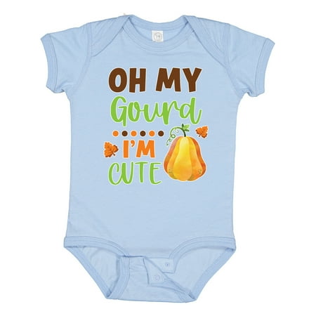 Inktastic Thanksgiving Oh My Gourd I m Cute Gift Baby Boy or Baby Girl Bodysuit