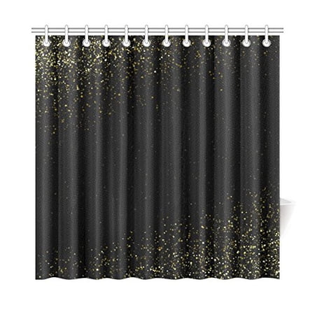 MKHERT Gold Stardust Shower Curtain Home Decor Bathroom Shower Curtain 66x72 inch