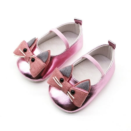 Yohome Newborn Baby Girls Leather Shoes Soft Sole Single S