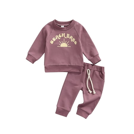 Gureui Kids Baby Girls Pants Set Letter Sun Print Long Sleeve Crewneck Tops + High Waist Stretch Pants 2Pcs Outfit Set
Gureui Kids Baby Girls Pants Set Letter Sun Print Long Sleeve Crewneck Tops + High Waist Stretch Pants 2Pcs Outfit Set