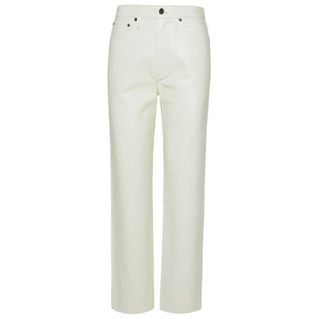 AGOLDE Woman Pantalone 90 S Pinch In Misto Pelle Bianco