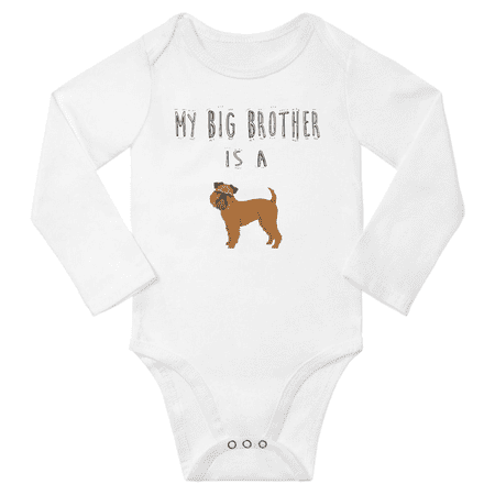 My Big Brother is a Brussels Griffon Dog Cute Baby Long Sleeve Clothes Bodysuit Boy Girl (White 6-12M)
My Big Brother is a Brussels Griffon Dog Cute Baby Long Sleeve Clothes Bodysuit Boy Girl (White 6-12M)