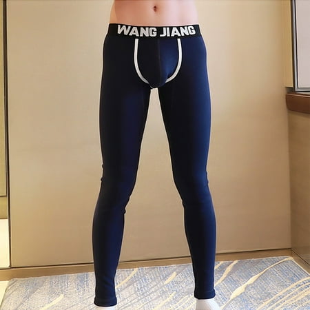 Mens Winter Thermal Pants Long Johns Cotton Underwear Elastic Underpants
