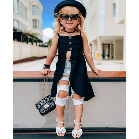 2Pcs Toddler Baby Girls Set Cropped Tunic Dress Tops Ripped Denim Pants Outfits
2Pcs Toddler Baby Girls Set Cropped Tunic Dress Tops Ripped Denim Pants Outfits