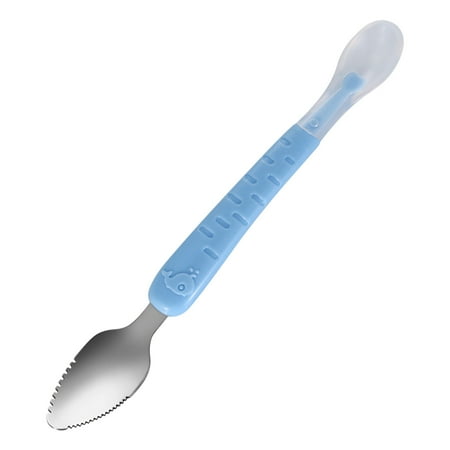 Baby Fruit Double-headed Mud Scraping Spoon Stainless Steel Silicone Soft Spoon Spoon Mud Scraping Spoon Spoon Food Supplement
Baby Fruit Double-headed Mud Scraping Spoon Stainless Steel Silicone Soft Spoon Spoon Mud Scraping Spoon Spoon Food Supplement