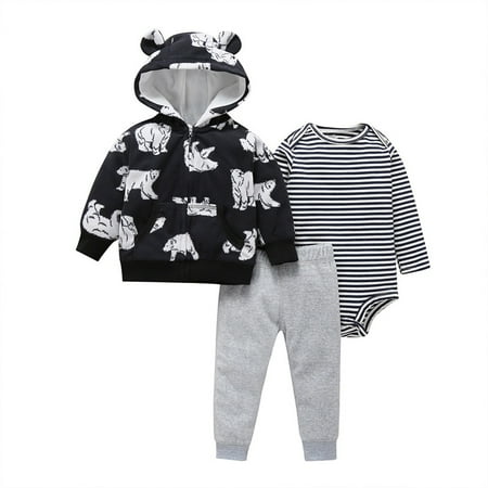3pcs Spring Fall Toddler Baby Boy Girl Clothes Outfits Sets 0-2 T Infant Romper+ Pants+ Coat Outfit Set A9 0-6 Months
3pcs Spring Fall Toddler Baby Boy Girl Clothes Outfits Sets 0-2 T Infant Romper+ Pants+ Coat Outfit Set A9 0-6 Months
