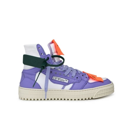 OFF-WHITE WHITE AND PURPLE LEATHER 3.0 SNEAKERS