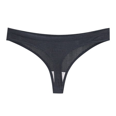 Rovga Seamless Panties Lady Solid Panty Black Knickers Briefs 1 Pcs