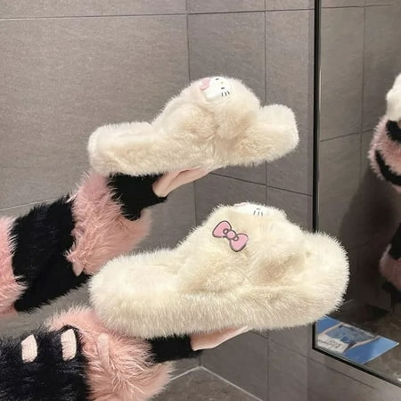 Sanrio Cartoon Plush Slippers Hello Kitty Women Winter Home Warm Thick Sole Sandals Fashion Cute Sweet Girl Slippers Anti Slip
Sanrio Cartoon Plush Slippers Hello Kitty Women Winter Home Warm Thick Sole Sandals Fashion Cute Sweet Girl Slippers Anti Slip