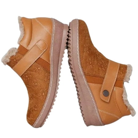 Women\ s Suede Boots with Plush Lining Flat Warm Ankle Boots Vintage Style Easy to Put on Winter Outdoor Supply
Women\ s Suede Boots with Plush Lining Flat Warm Ankle Boots Vintage Style Easy to Put on Winter Outdoor Supply
