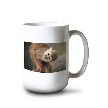 15 fl oz Ceramic Mug Squirrel Monkey Dishwasher & Microwave Safe