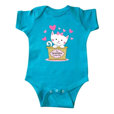 Inktastic Kitty Grandma Loves Me Gift Baby Girl Bodysuit