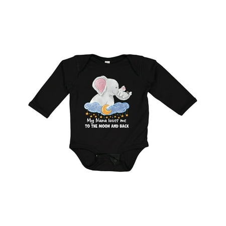 Inktastic My Nana Loves Me to the Moon and Back Elephant Family Gift Baby Boy or Baby Girl Long Sleeve Bodysuit
Inktastic My Nana Loves Me to the Moon and Back Elephant Family Gift Baby Boy or Baby Girl Long Sleeve Bodysuit