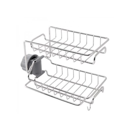 Topumt Stainless Steel Free Punching Kitchen Sink Storage Drain Rack
