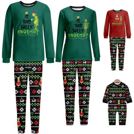 FUNIER Matching Family Christmas Pajamas Sets Christmas Grinch Print Sizes for Adult-Kids-Baby-Pet 2-Piece Top and Pants Bodysuits Clothes Pajamas Set
FUNIER Matching Family Christmas Pajamas Sets Christmas Grinch Print Sizes for Adult-Kids-Baby-Pet 2-Piece Top and Pants Bodysuits Clothes Pajamas Set