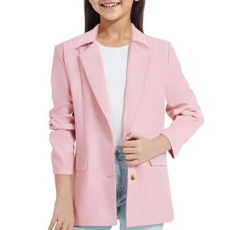 Girls Blazerss Jacket Long Sleeve Notched Collarss/Lapel Collarss With Inner Pocket Open Front Casual Kids Blazerss Suit
Girls Blazerss Jacket Long Sleeve Notched Collarss/Lapel Collarss With Inner Pocket Open Front Casual Kids Blazerss Suit