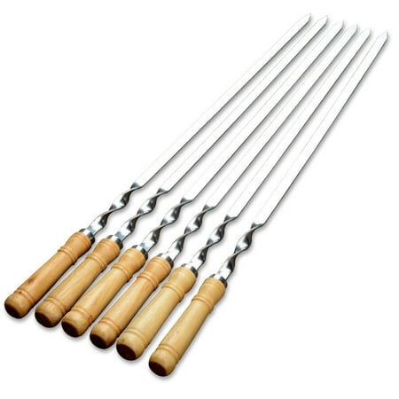 ZIOKOK 6Pcs Stainless Steel BBQ Flat Skewers Outdoors Grill Long Handle Barbecue Stick
ZIOKOK 6Pcs Stainless Steel BBQ Flat Skewers Outdoors Grill Long Handle Barbecue Stick