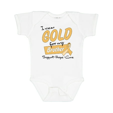 Inktastic I Wear Gold for My Brother-Support Hope Cure Gift Baby Boy or Baby Girl Bodysuit 
Inktastic I Wear Gold for My Brother-Support Hope Cure Gift Baby Boy or Baby Girl Bodysuit