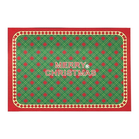 Transer Christmas Decorations Washable Heat Resistant Placemats Christmas Leather Placemats Waterproof And Oil-Proof Dining Table Insulation Pads Household Anti-Scalding Pads Multicolor
Transer Christmas Decorations Washable Heat Resistant Placemats Christmas Leather Placemats Waterproof And Oil-Proof Dining Table Insulation Pads Household Anti-Scalding Pads Multicolor