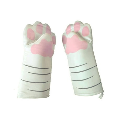 Oven Mitts Cotton Material Baking Gadgets for Cat Paw Shape for Kitchen Baking G