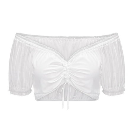 Cathalem Boxes for Girl Fashion Sexy One Neck Top With A Bra Style Short Sleeved Blouse Slim Super Short Tube Top for Women Vest White Large
Cathalem Boxes for Girl Fashion Sexy One Neck Top With A Bra Style Short Sleeved Blouse Slim Super Short Tube Top for Women Vest White Large