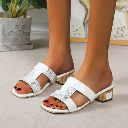 Summer Savings Clearance 2023! TAGOLD Womens Slippers Wide Sandals for Women New Summer Thick Heel Women s Shoes Snake Patterned Peep-toe Casual Sandals
Summer Savings Clearance 2023! TAGOLD Womens Slippers Wide Sandals for Women New Summer Thick Heel Women s Shoes Snake Patterned Peep-toe Casual Sandals