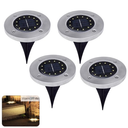 Cottcuboaba 12 LED Solar Power Buried Light Ground Lamp Outdoor Path Way Garden Decoration