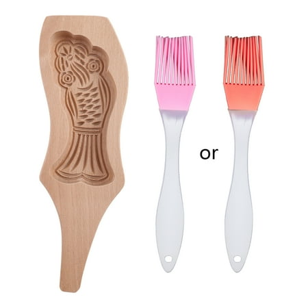 HOTYA Wood Material Cake Molds Carp Fish Shape Mould Fondant Chocolate Mold for Baking