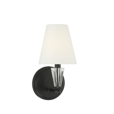 Trade Winds Bianca 1 Light Wall Sconce in Matte Black