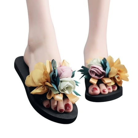 Gzztg Women S Sandals Women s Bohemian Flower Flat Slippers Summer Sandals Non-slip Beach Shoes
Gzztg Women S Sandals Women s Bohemian Flower Flat Slippers Summer Sandals Non-slip Beach Shoes