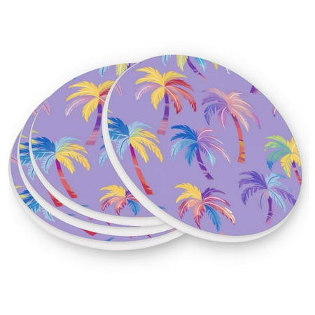 Round Coasters Modern Style Ceramic Coaster Waterproof and Durable Drink Coaster Coasters set of 4 Customizable Coasters 2pcs Purple Rainbow Palms
Round Coasters Modern Style Ceramic Coaster Waterproof and Durable Drink Coaster Coasters set of 4 Customizable Coasters 2pcs Purple Rainbow Palms
