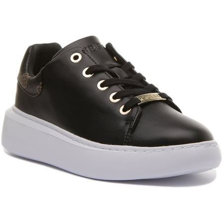 Guess Bradly Women s Lace Up Synthetic Casual Sneakers In Black Size 5.5