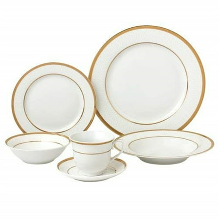 24 Piece Gold Porcelain Dinnerware Service for 4-Josephine