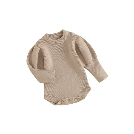 FEORJGP Infant Baby Girls Knit Romper Newborn Long Sleeve Sweater Jumpsuit Crew Neck Solid Bodysuit Casual Daily Warm Clothes for Spring Fall Winter
FEORJGP Infant Baby Girls Knit Romper Newborn Long Sleeve Sweater Jumpsuit Crew Neck Solid Bodysuit Casual Daily Warm Clothes for Spring Fall Winter