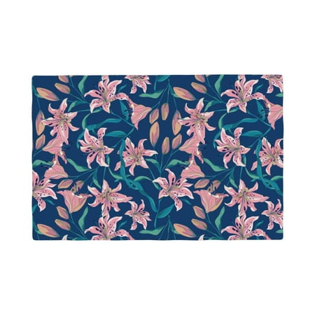 Placemats Set Of 4 / 6 Blue Leaves Lilies Flowers Placemats For Dining Table Indoor/Outdoors Heat Resistant Washable Placemats 18 X 12
Placemats Set Of 4 / 6 Blue Leaves Lilies Flowers Placemats For Dining Table Indoor/Outdoors Heat Resistant Washable Placemats 18 X 12