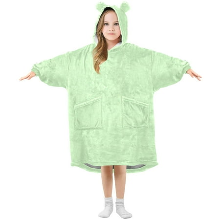 joogoo Wearable Blanket Hoodie for Kids Solid Light Green Flannel Oversized Sweatshirt 3-14 Years M
joogoo Wearable Blanket Hoodie for Kids Solid Light Green Flannel Oversized Sweatshirt 3-14 Years M